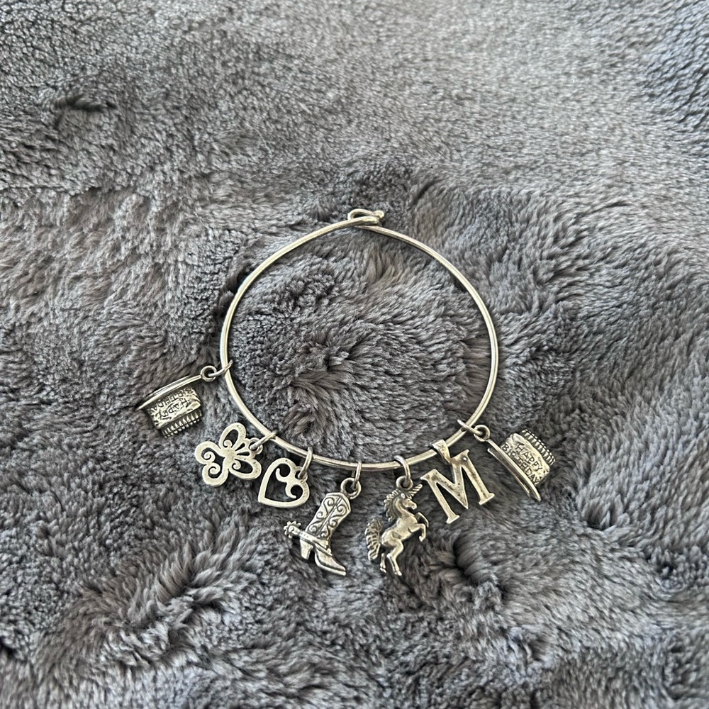 Silver Charm Bracelet with James Avery charms (M not included/not James Avery)